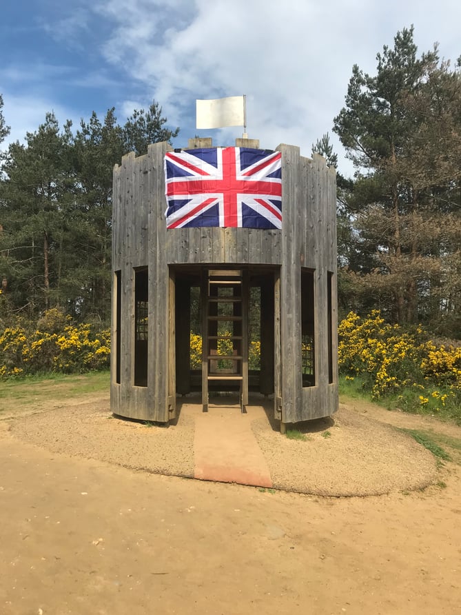 Fort flies Union Flag for coronation at Hogmoor Inclosure in Bordon petersfieldpost.co.uk